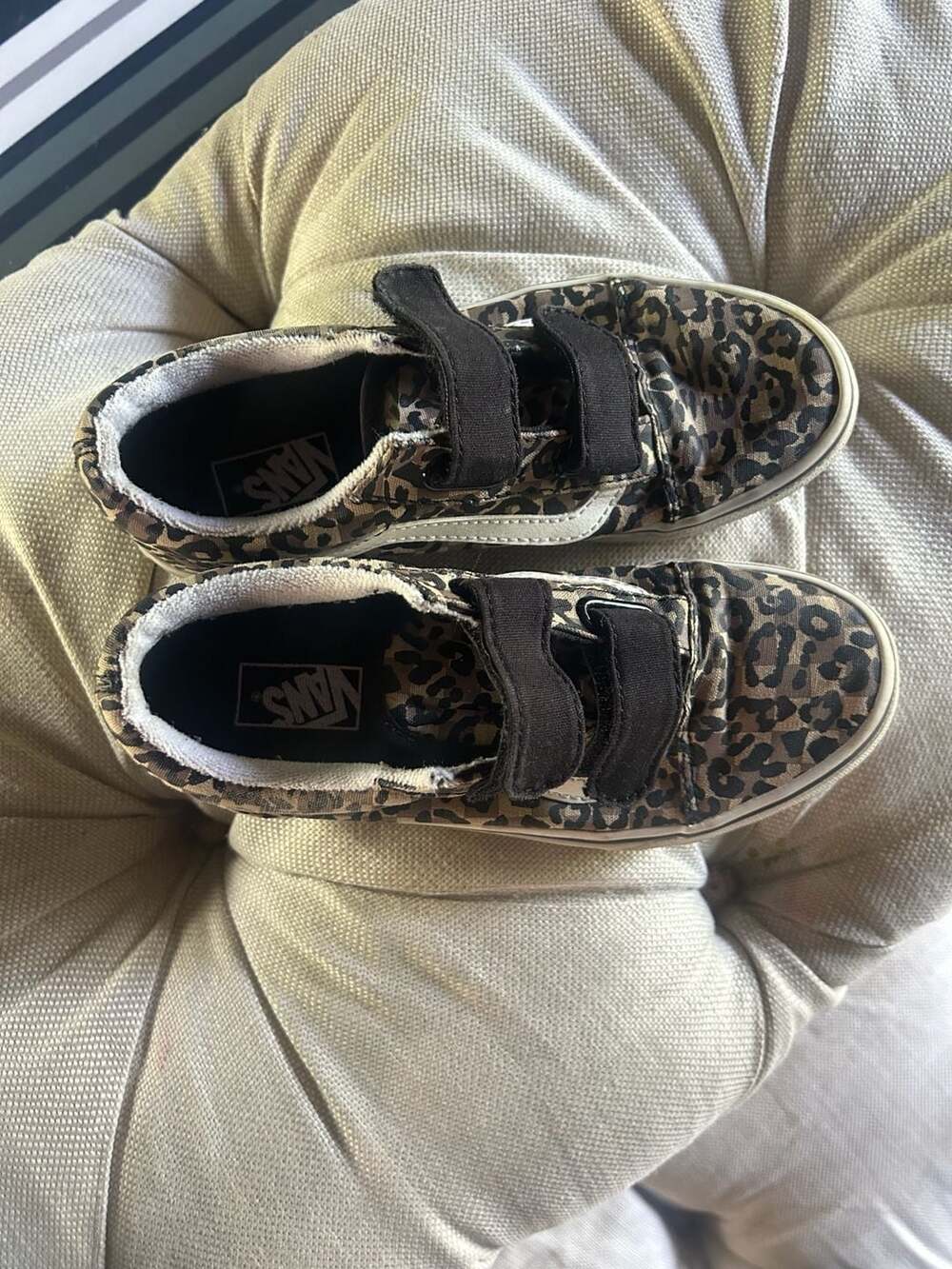 Vans Old Skool V Leopard Print Animals Are Friends Kids Sneakers - Picture 4 of 5